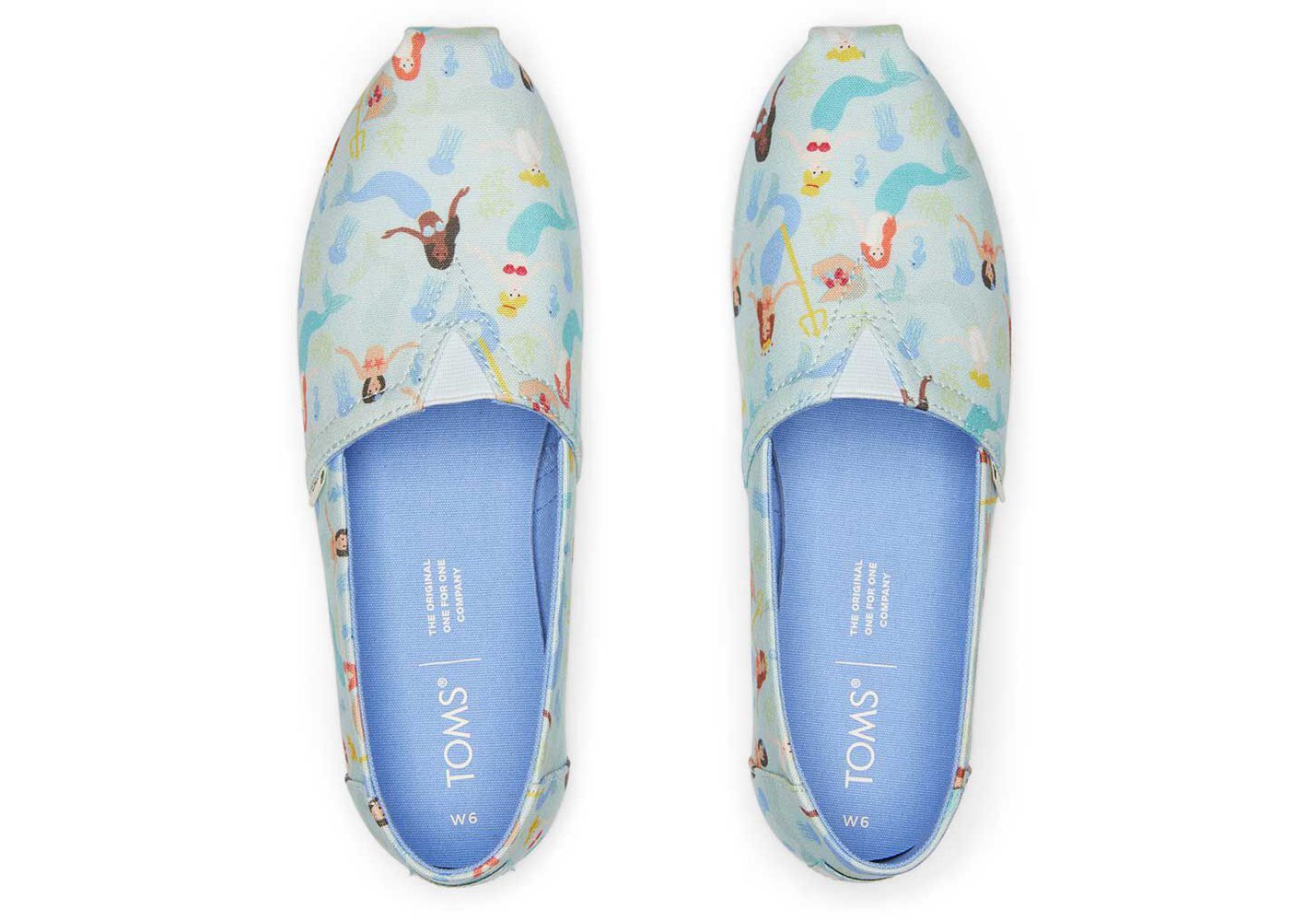 Toms Espadryle Damskie Niebieskie - Alpargata Mermaid Party - 71CMTPJZK